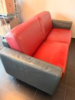 lot 2 canapés cuir : 1 canapé lit 3 places + 1 X 2 places, 200 à 250 cm, Banc droit, Contemporain, Enlèvement