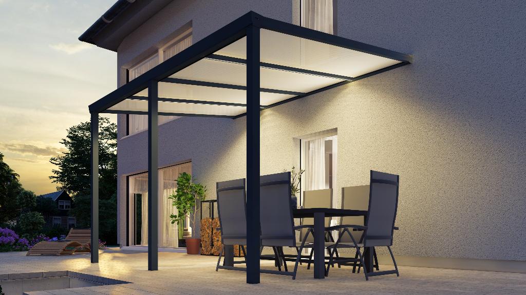 Abri de terrasse Garden Basic LED - 7113.4301, Jardin & Terrasse, Verrières, Neuf, Autres types, Enlèvement