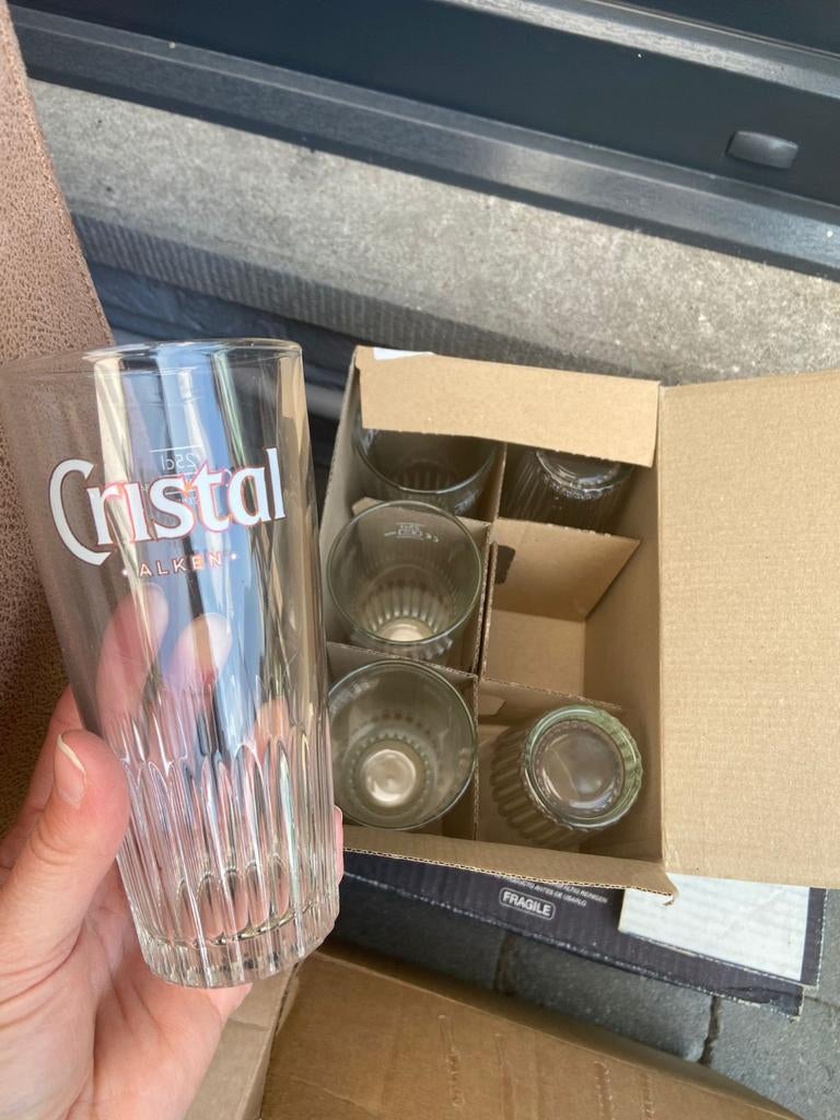 Cristal glazen, Ophalen