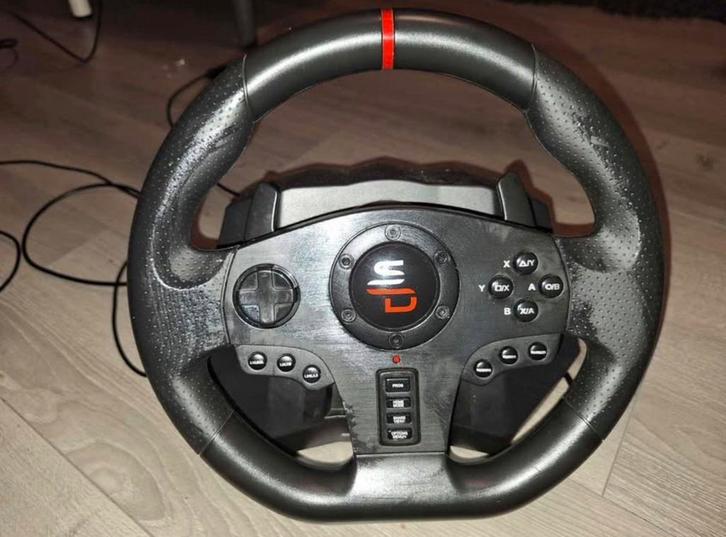Steering wheel (pc), Games en Spelcomputers, Spelcomputers | Sony Consoles | Accessoires, Zo goed als nieuw, Verzenden