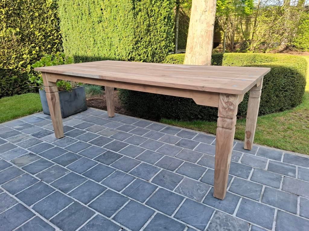 Table à manger en bois de sheesham massif. Aérogommé., Enlèvement ou Envoi