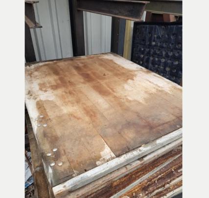 OUDE LARIKS HOUTEN STEENSCHOTTEN 140X105X5CM, Tuin en Terras, Bloempotten, Ophalen