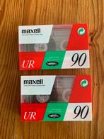 2 Maxell UR 90 cassettes, Cd's en Dvd's, Cassettebandjes, Ophalen of Verzenden, Nieuw in verpakking, 2 t/m 25 bandjes, Onbespeeld