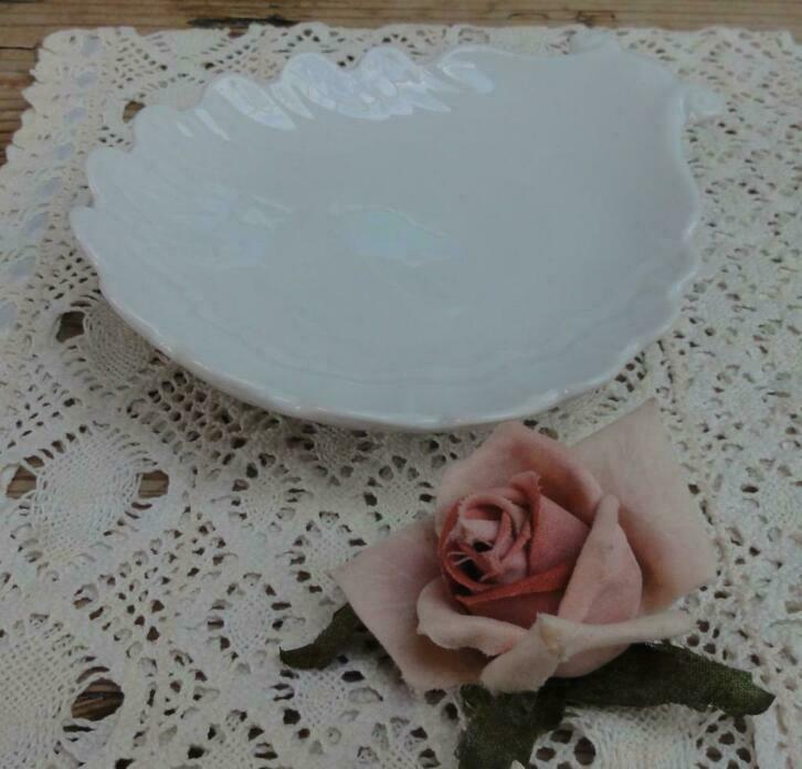 Wit porseleinen schelp schaaltje, Bauscher Weiden, Bavaria, Enlèvement ou Envoi