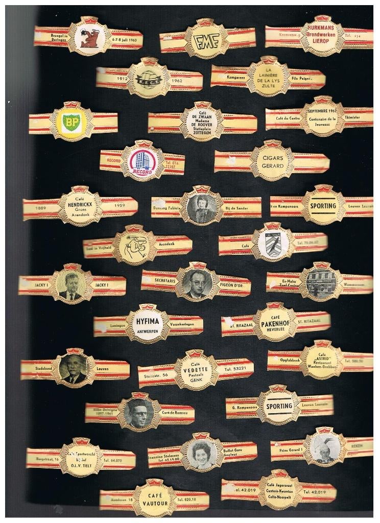 PUBLICITÉ POUR LES GROUPES DE CIGARES, Collections, Articles de fumeurs, Briquets & Boîtes d'allumettes, Envoi, Utilisé, Bagues de cigare