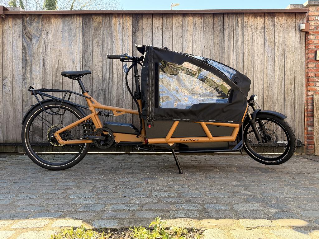 RIESE EN MULLER Load 5 75 Vario Peanut Matt, Vélos & Vélomoteurs, Vélos | Vélos avec bac, Comme neuf, Autres marques, 3 enfants