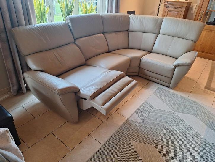 Lederen hoeksalon, Huis en Inrichting, Zetels | Complete zithoeken, Ophalen