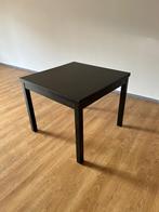 Table IKEA BJURSTA black extendable with four chairs, Huis en Inrichting, Ophalen, Gebruikt, 50 tot 100 cm, Vijf personen of meer