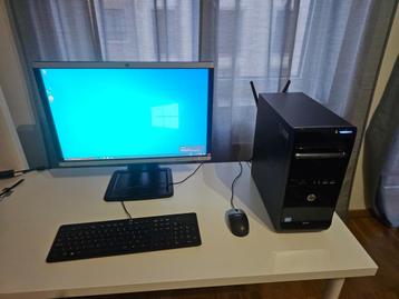 HP Pro 3500 series PC Desktop with 24" monitor, kbd, mouse