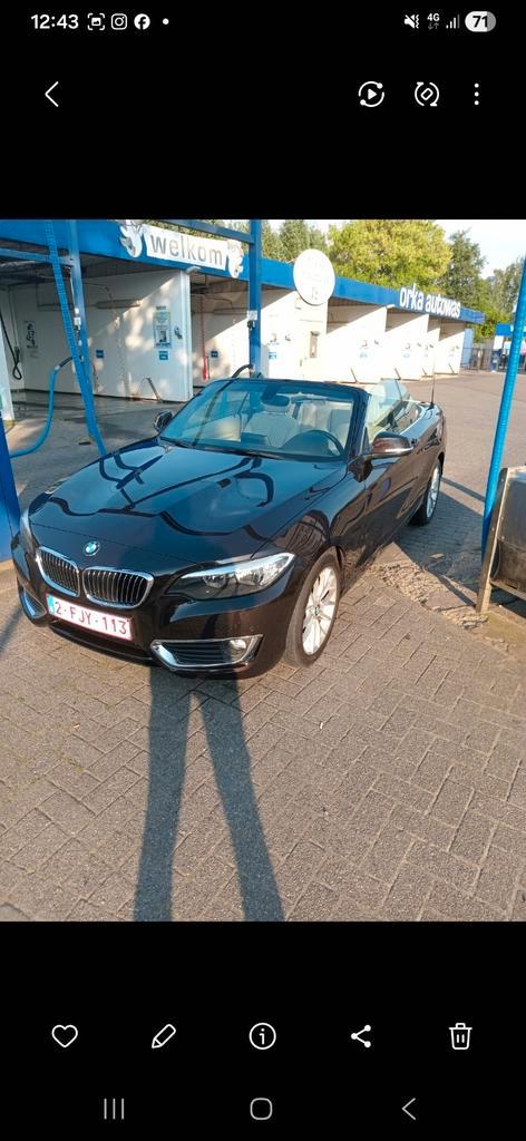 Te koop Bmw 220i cabrio jaar 2015 zeeeeerrrr goede staat, Auto's, Mazda, Particulier, Automaat, Ophalen
