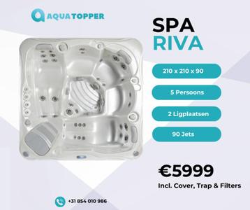 Spa Riva 5 persoons 210x210 cm - 90 jets - Beste Prijs in NL disponible aux enchères