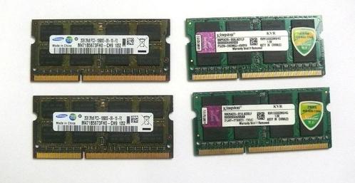 Mémoire DIMM 1333 4x2GB, Computers en Software, RAM geheugen, Gebruikt, Laptop, 2 GB, DDR3, Ophalen of Verzenden