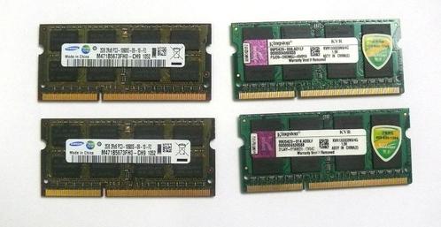 Mémoire DIMM 1333 4x2GB, Informatique & Logiciels, Mémoire RAM, Utilisé, Laptop, 2 GB, DDR3, Enlèvement ou Envoi