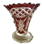 art deco - kristal geslepen vaas, Antiek en Kunst, Ophalen