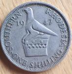 ZUID - / SOUTH RHODESIA : 1 SHILLING 1947 KM 18b 1 year type, Postzegels en Munten, Munten | Afrika, Zimbabwe, Losse munt, Verzenden