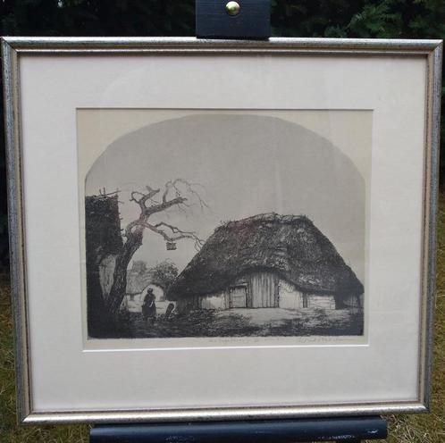 Dirk Baksteen | Het Vogelkooitje 3de staat, fotolitho-offset, Antiek en Kunst, Kunst | Litho's en Zeefdrukken, Ophalen