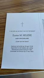 Zuster Judith Van Gheluwe, Verzamelen, Bidprentjes en Rouwkaarten, Verzenden, Bidprentje