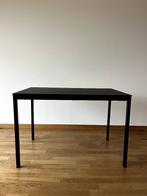 Table noire bois et métal, 100 à 150 cm, Quatre personnes, Métal, Enlèvement