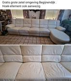 Grote zetel in 5 delen., Huis en Inrichting, Ophalen, Gebruikt, Leer, Neutraal