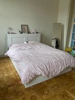 Bedframe met lades (Hemnes IKEA), Huis en Inrichting, Ophalen, Wit, Tweepersoons, Zo goed als nieuw