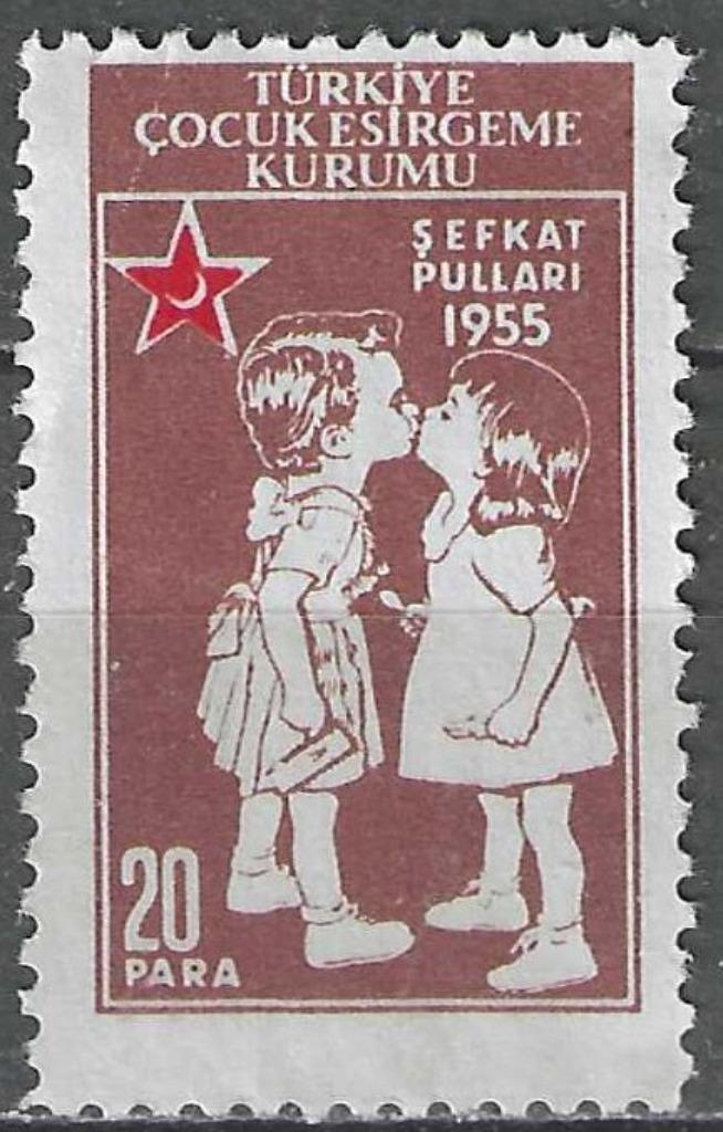 Turkije 1955 - Yvert 187BF - Bienfaissance - Bruin (ST), Postzegels en Munten, Postzegels | Europa | Overig, Verzenden