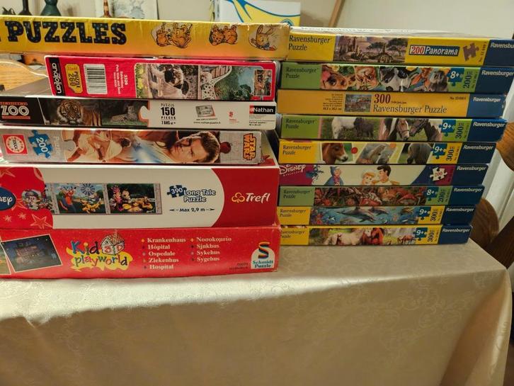 Kinderpuzzels 3 euro per stuk, Kinderen en Baby's, Speelgoed | Kinderpuzzels, Gebruikt, Meer dan 50 stukjes, Ophalen of Verzenden