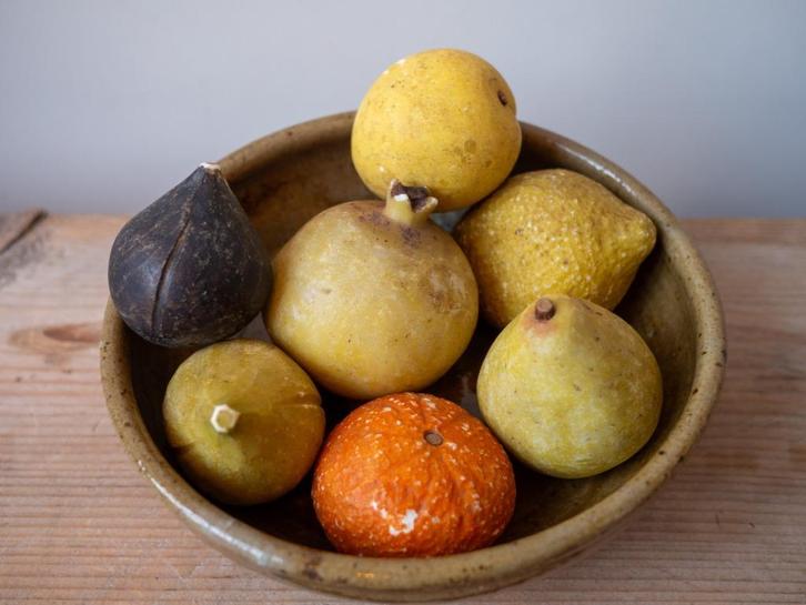Antiek marmeren fruit | sierfruit | 19de-eeuws, Antiek en Kunst, Curiosa en Brocante, Ophalen of Verzenden