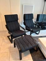 2 Fauteuils + 1 voetbank, Ophalen, Zo goed als nieuw