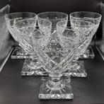 6 grands et anciens verres du Val Saint Lambert. Tous signés, Ophalen