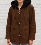 mooie SHEARLING DERI SARAY winterlamsjas voor dames T44, Ophalen of Verzenden, Zo goed als nieuw, Maat 42/44 (L), Bruin
