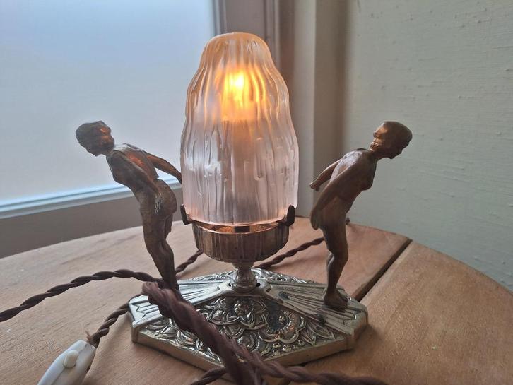 ART DECO THE BATHERS (lamp/verlichting) perfekt origin. st., Huis en Inrichting, Lampen | Hanglampen, Zo goed als nieuw, Minder dan 50 cm