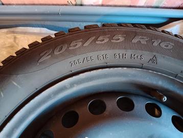 Pirelli 205/55 R16 Winternbanden + velgen  beschikbaar voor biedingen