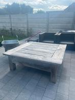 Handgemaakte salontafel (goed bod wordt overwogen), Tuin en Terras, Ophalen, Gebruikt, Vierkant, Overige materialen