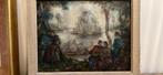 schilderij van Jean Vervisch uit 1960,l'ile heureuse, Antiek en Kunst, Ophalen