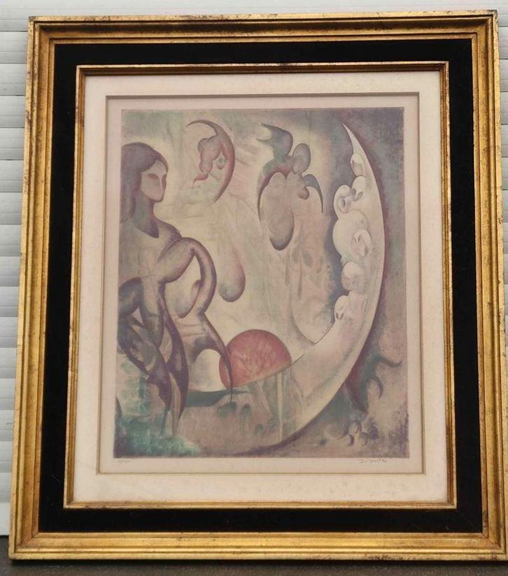 Lithographie signe Charles Delporte, Antiek en Kunst, Kunst | Litho's en Zeefdrukken, Ophalen of Verzenden