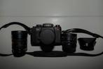 Leica R6+ 50 mm f/2 + 28 mm f/2.8 + 90 mm f/2.8, Audio, Tv en Foto, Fotocamera's Analoog, Ophalen, Gebruikt, Spiegelreflex, Leica
