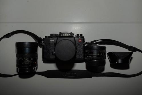 Leica R6+ 50 mm f/2 + 28 mm f/2.8 + 90 mm f/2.8, Audio, Tv en Foto, Fotocamera's Analoog, Gebruikt, Spiegelreflex, Leica, Ophalen