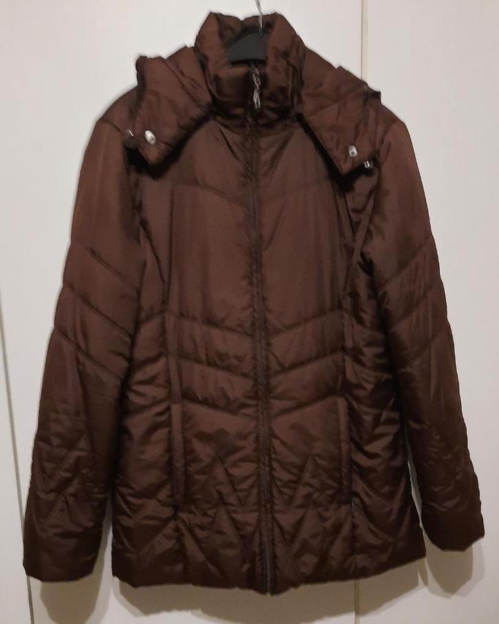 Gewatteerde, donkerbruine damesjas, maat 38, Kleding | Dames, Jassen | Winter, Nieuw, Maat 38/40 (M), Bruin, Ophalen of Verzenden