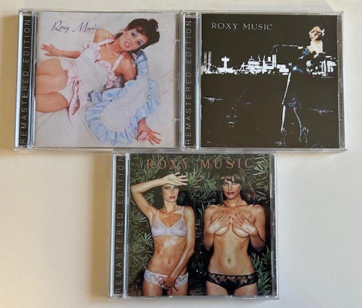 LOT 3 CDs ROXY MUSIC EERSTE, PLEASURE, COUNTRY LIFE REMASTER, Cd's en Dvd's, Cd's | Rock, Zo goed als nieuw, Poprock, Verzenden