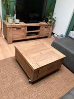 Massief Acacia TV kast /salontafel/eettafel (samen of apart), Huis en Inrichting, Ophalen