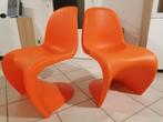 Set van 2 Verner PANTON oranje stoelen, Twee, Zo goed als nieuw, Ophalen, Overige kleuren