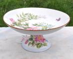 compotier en porcelaine décor fleur papillon, Antiquités & Art, Enlèvement ou Envoi