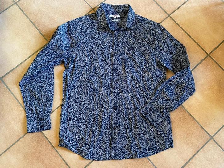 Lee Cooper shirt L blauw witte patronen Regular New, Kleding | Heren, Overhemden, Nieuw, Halswijdte 41/42 (L), Blauw, Verzenden