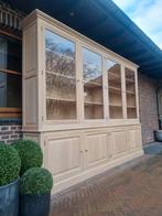 Buffet/vitrine en chêne xxl LIVRAISON GRATUITE, Avec tablette(s), 25 à 50 cm, 200 cm ou plus, Comme neuf