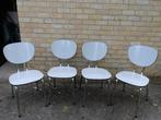 4 chaises de cuisine en stratifié, Gris, Métal, Enlèvement, Utilisé