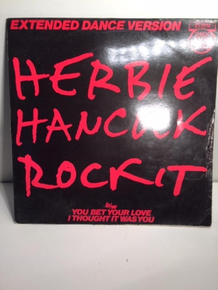 LP - Herbie Hancock - Rockit ( Maxi-Single Vinyl ), Cd's en Dvd's, Vinyl | Rock, Zo goed als nieuw, Poprock, 12 inch, Ophalen of Verzenden