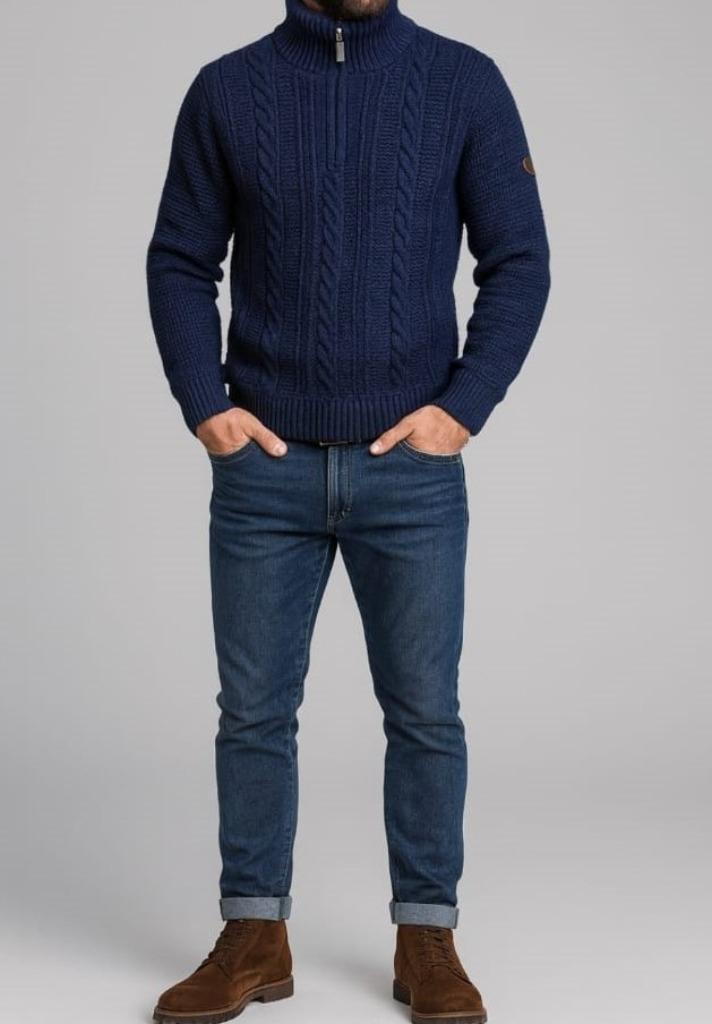 navyblauwe trui van Sailing Comp. maat XS, Kleding | Heren, Truien en Vesten, Zo goed als nieuw, Maat 46 (S) of kleiner, Blauw