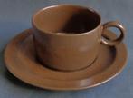 MELITTA CERACRON BRUIN kop en schotel H5,5xO9cm 20cl vintage, Huis en Inrichting, Verzenden, Zo goed als nieuw