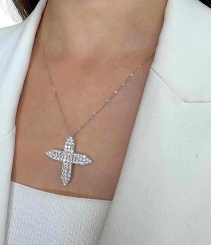 Diamanten kettinghangers 2,55 ct, Bijoux, Sacs & Beauté, Pendentifs, Comme neuf, Enlèvement