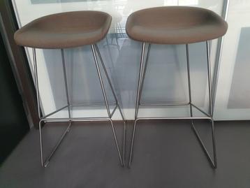 ***2x HAY about a stool AAS39 design barkrukken (taupebruin) beschikbaar voor biedingen